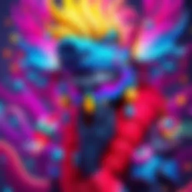 A vibrant digital artwork showcasing unique Enjin art with imaginative designs and bright colors.