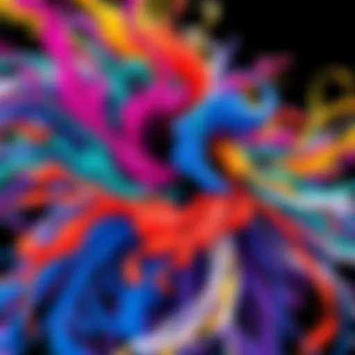 A vibrant Tatsumaki art piece showcasing swirling colors and dynamic shapes, inviting viewers into a unique artistic experience.
