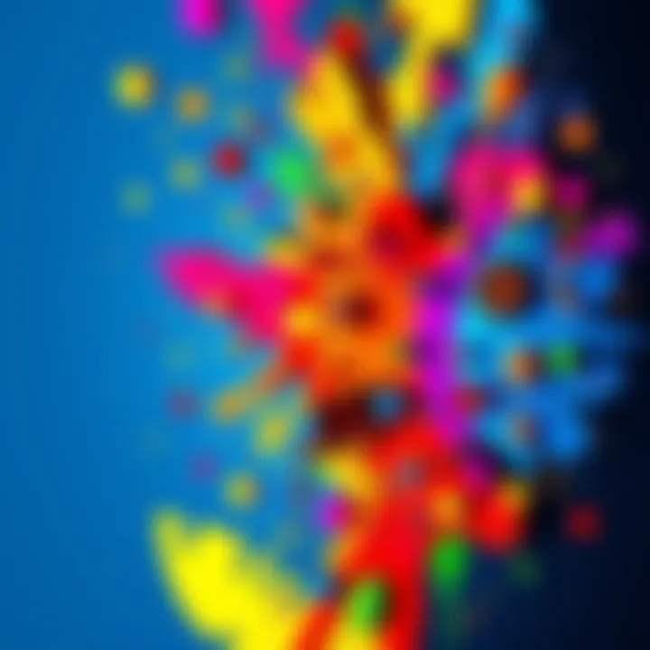 A vibrant and captivating piece of artwork featuring abstract shapes and bright colors, inviting viewers to guess the artist.