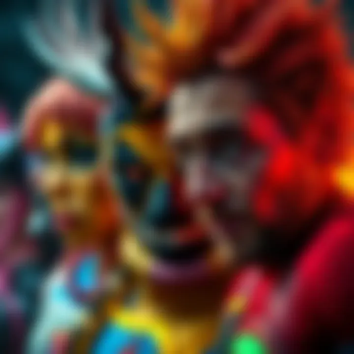 Vibrant fan art depicting beloved characters in unique styles