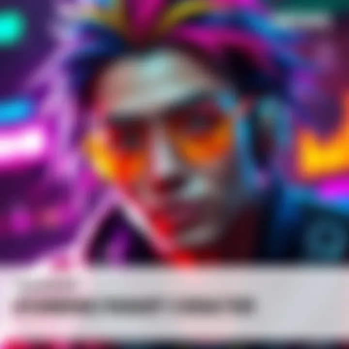 Vibrant fanart featuring a character with bright colors and a unique style, captivating the viewer's attention