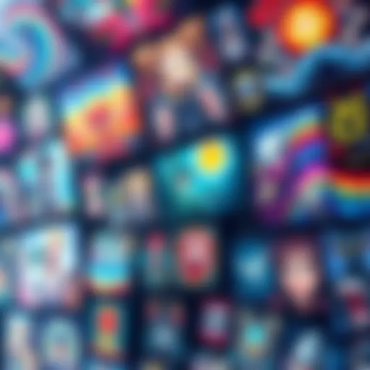 A vibrant display of various fanart pieces showcasing distinct styles and themes, reflecting creativity and passion.