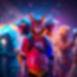 Colorful gaming outfits A variety of creative gaming outfits with animated effects