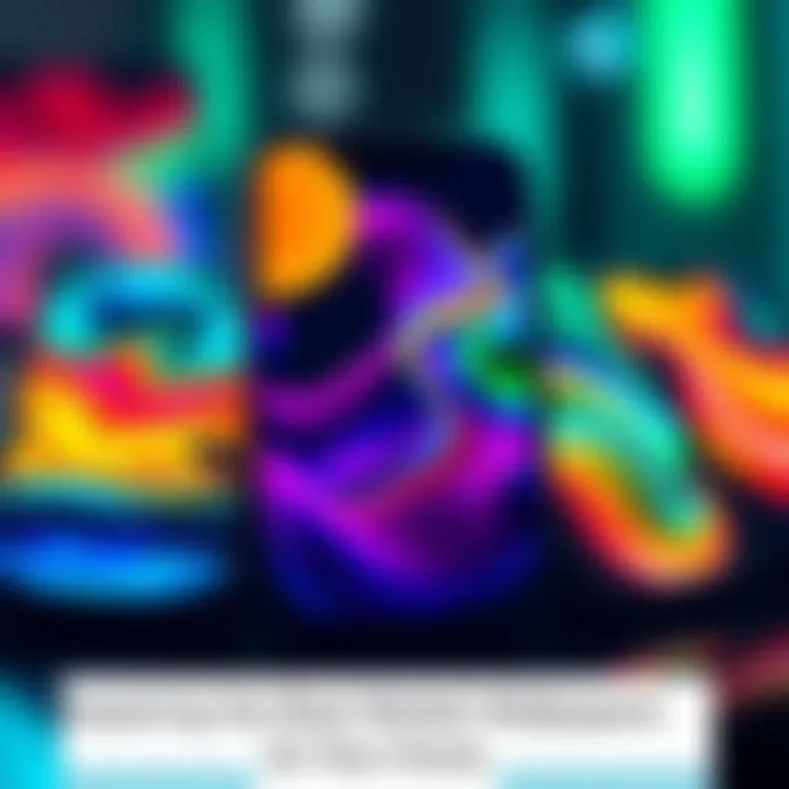A selection of vibrant mobile wallpapers displayed on a phone screen, showcasing various designs and styles for personalization.