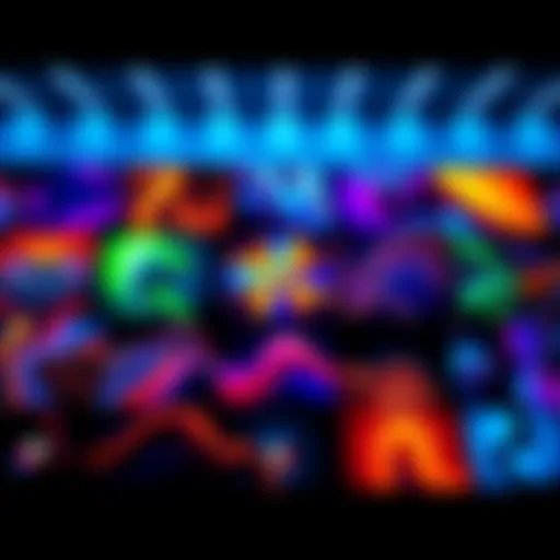 A vibrant collection of stunning TBV wallpapers showcasing various designs, featuring bold colors and graphics.
