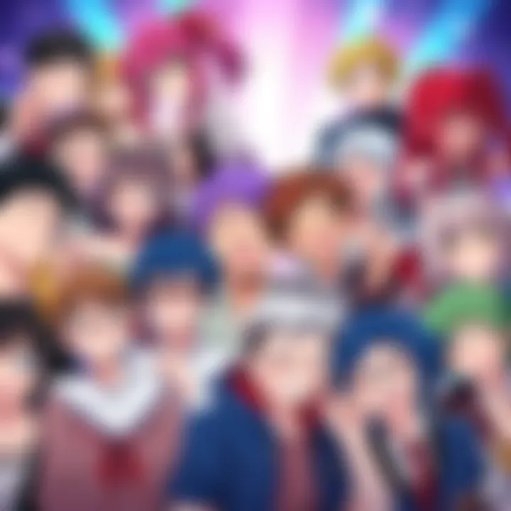 Comedy Anime Recommendations A colorful collage of various underrated comedy anime characters laughing and having fun together