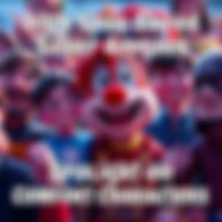 A collage of popular comfort characters from various media including a superhero, a cartoon animal, and a fictional hero, all smiling and engaging with their fans.