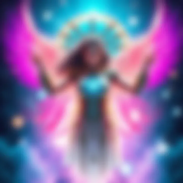Commander Selen as a goddess A bright and powerful depiction of Commander Selen surrounded by cosmic elements, radiating strength and influence within online communities.