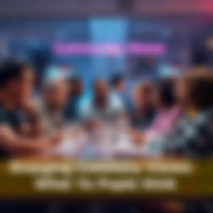A diverse group of people engaging in conversation at a roundtable, sharing their thoughts on current trends.