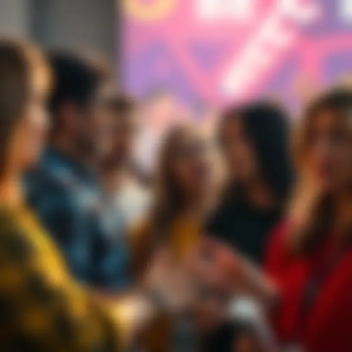 A group of people discussing and sharing their edits of an image, showing surprised expressions and engaging in conversation