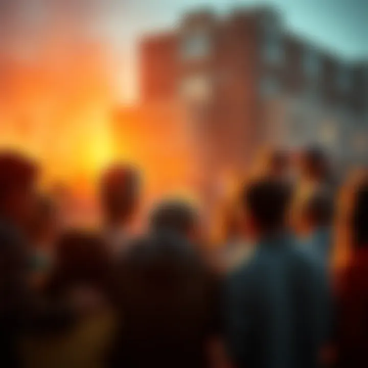 People gathered in a circle, sharing memories and emotions in a heartfelt farewell.