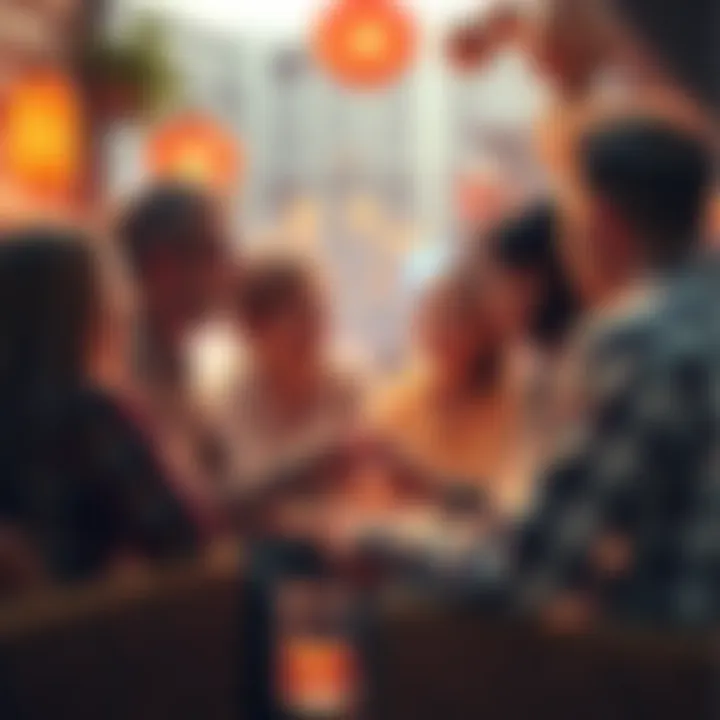 A group of people discussing their feelings about Zushi and sharing personal experiences in a warm, inviting setting.