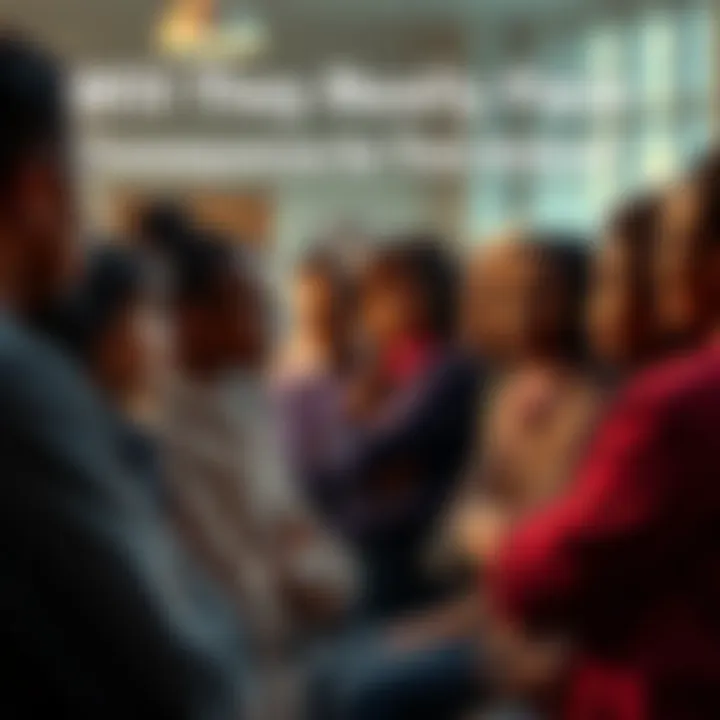 A group of people in a community gathering discussing accountability and consequences, showing a mix of emotions like concern and determination.