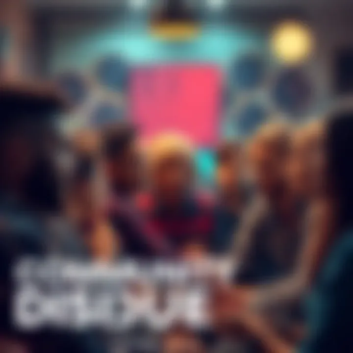 A group of people discussing issues in a community setting, showing diverse reactions and expressions amidst an ongoing debate.