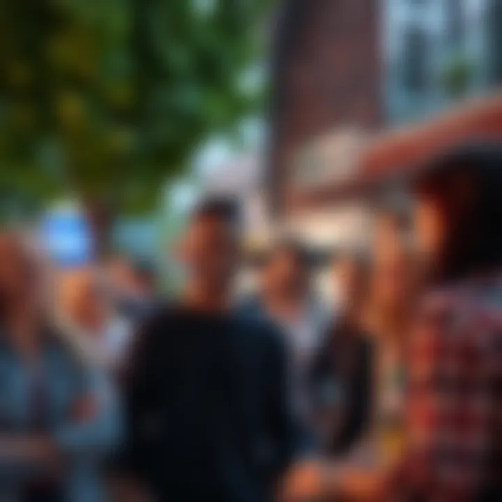 A group of people gathered in an outdoor setting, smiling and chatting, creating an atmosphere of enthusiasm and anticipation for upcoming events.