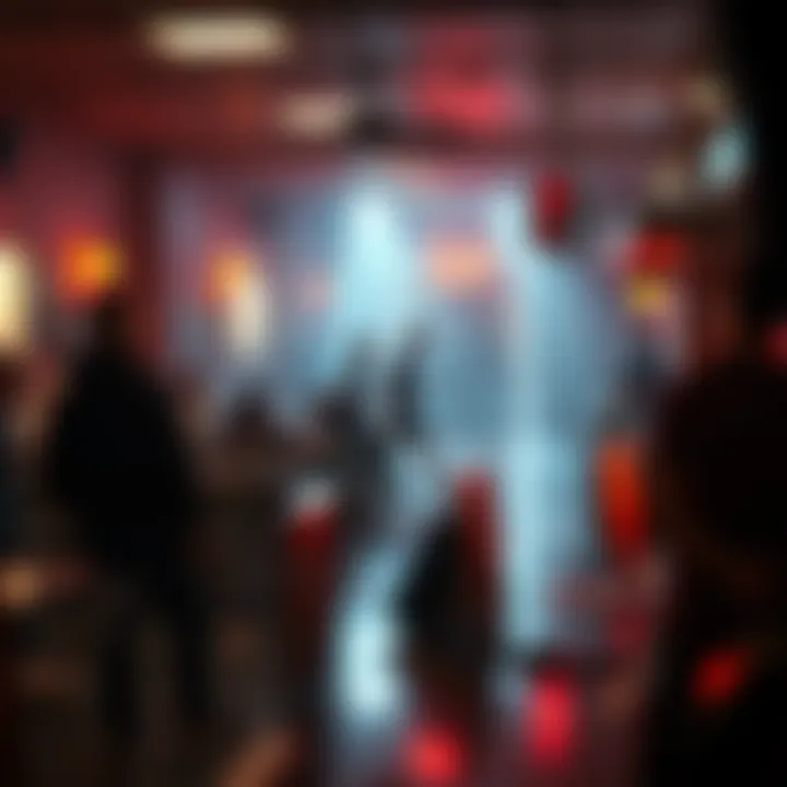 Community Facing Decline A digital gathering place with fading activity, representing the decline of a slanderous community.