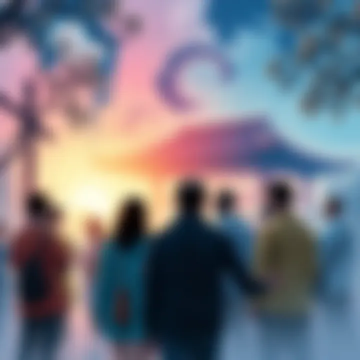 People coming together to discuss and share questions about Yoshitoshi's works