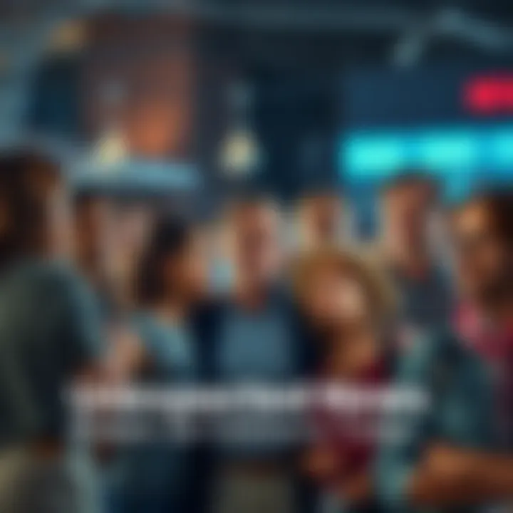 Local residents gathered discussing the recent surprising news, showing expressions of disbelief and concern.