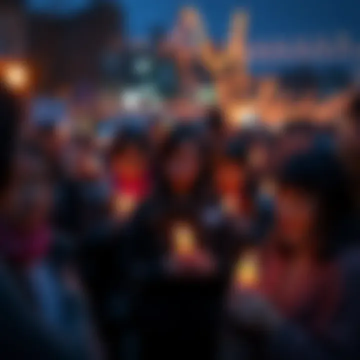 People holding candles in a vigil for a family affected by a tragic incident linked to Nobamaki shippers.