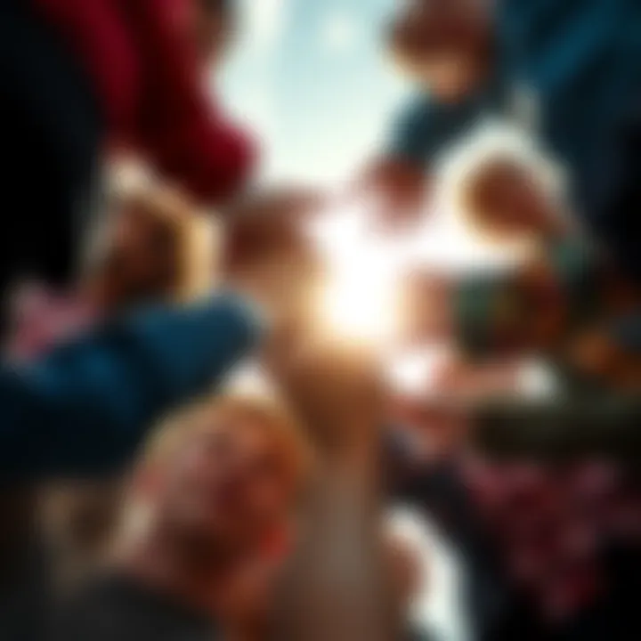 A diverse group of people holding hands in a circle, symbolizing unity and collective strength for a cause.