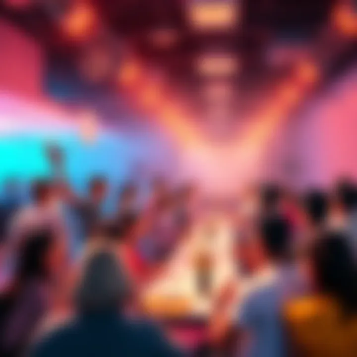 People gathered for a voting event discussing self-importance issues.