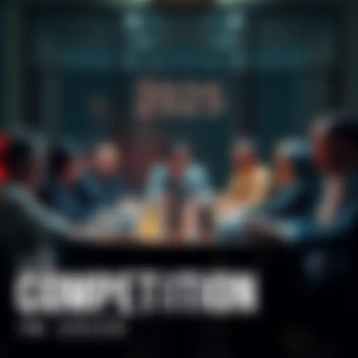 A group of diverse leaders discussing strategies around a table, showcasing their competition for power and influence in 2025.