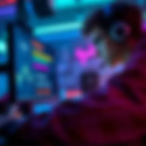 A gamer strategizing during a match, focusing on a screen displaying damage metrics, with a highlighted -1hp indicator.