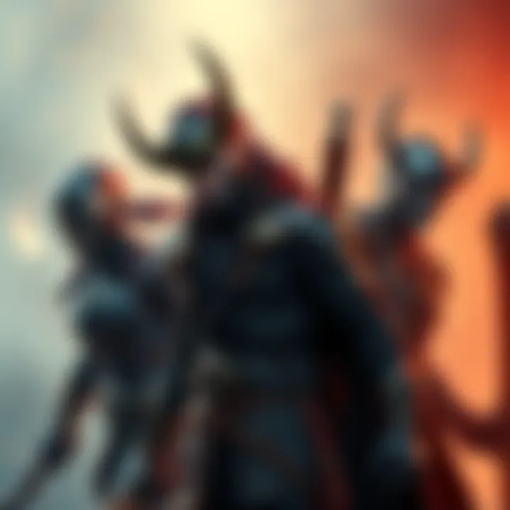 A visual comparison of three gaming characters competing against Loki, showcasing their distinct features and abilities in a dynamic setting.