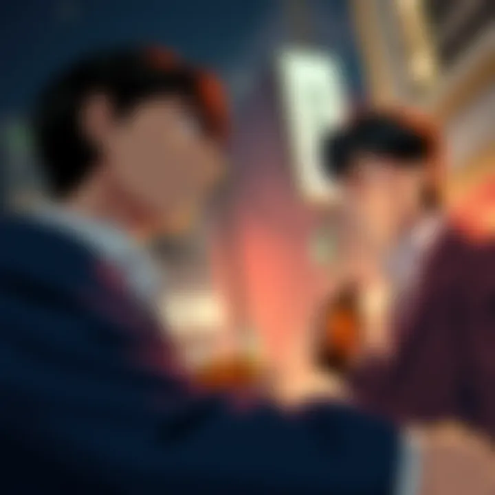 Conan and Amuro look intrigued as they speculate about Rum's identity in the manga chapters.