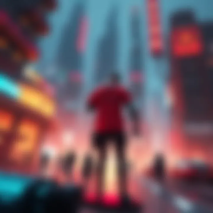 A scene featuring a futuristic city with cybernetic characters, showcasing a blend of technology and humanity from the 1999 GiTS pilot.