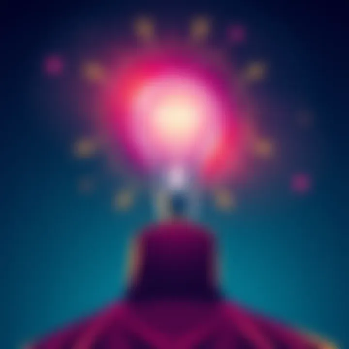 A light bulb glowing above a person's head, symbolizing innovative ideas in 2025.