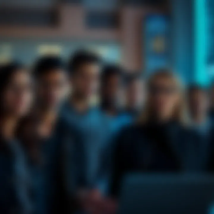 A group of people gathered, expressing concern and discussing rumors, with puzzled expressions and serious tones.
