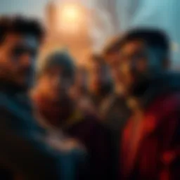 Concerned Residents in Reze Residents of Reze looking worried as they gather to discuss the escalating situation in their community.