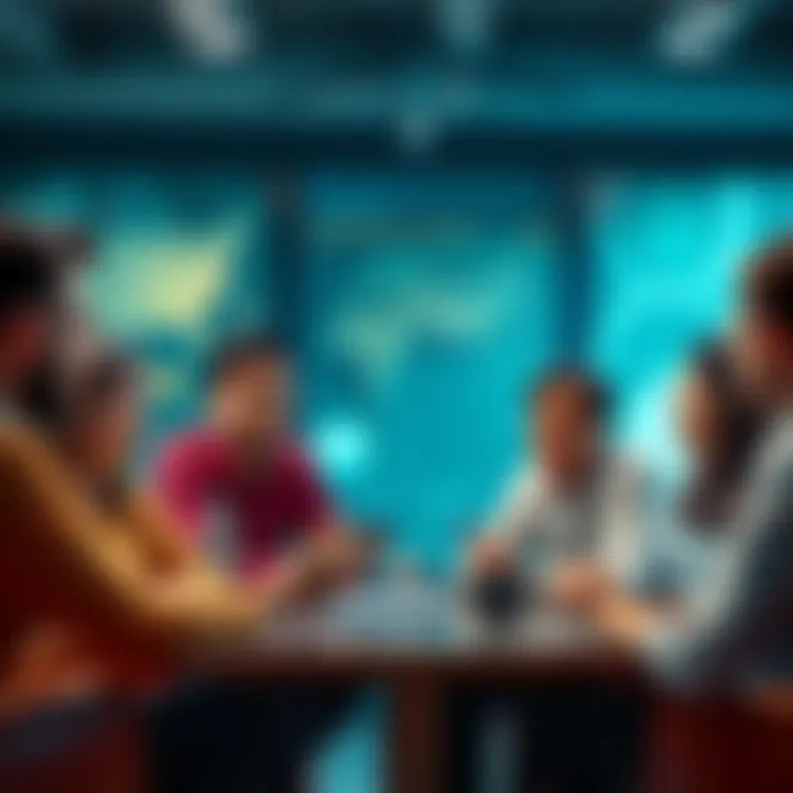 Group of people discussing the implications of AI in a meeting, showing mixed emotions