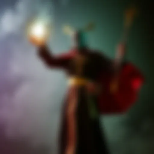 A confident person dressed as an exorcist, standing boldly with a glowing orb in hand, surrounded by mystical symbols and an aura of energy.