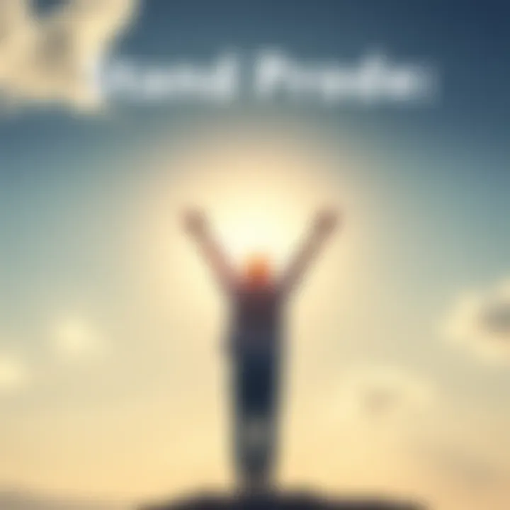 A person stands tall with arms raised in a victory pose, showcasing strength and resilience, set against a bright sky.