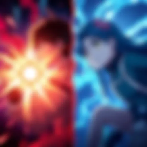 A dramatic scene showing characters from Gotei High and Star Cross Academy facing off in a tense rivalry after a hospital incident involving Shuhei.