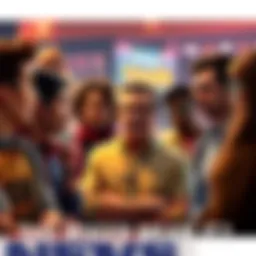 Confused fans discussing Roger's comments Group of fans in a lively discussion about Roger's recent remarks, showing mixed reactions and expressions of curiosity