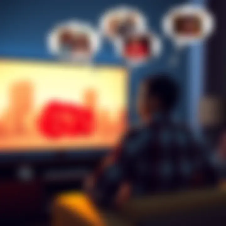 A viewer sitting in front of a TV, looking puzzled while watching the show GTO, with scenes from the show displayed in thought bubbles above their head.