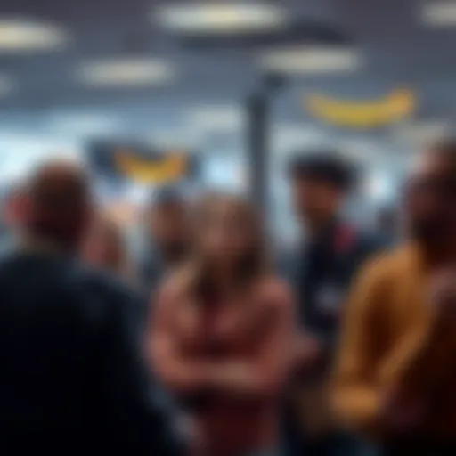 A group of frustrated consumers discussing their experiences with Amazon's service in a forum setting