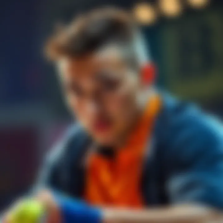 A focused contestant warming up before the contest, showcasing determination and readiness.