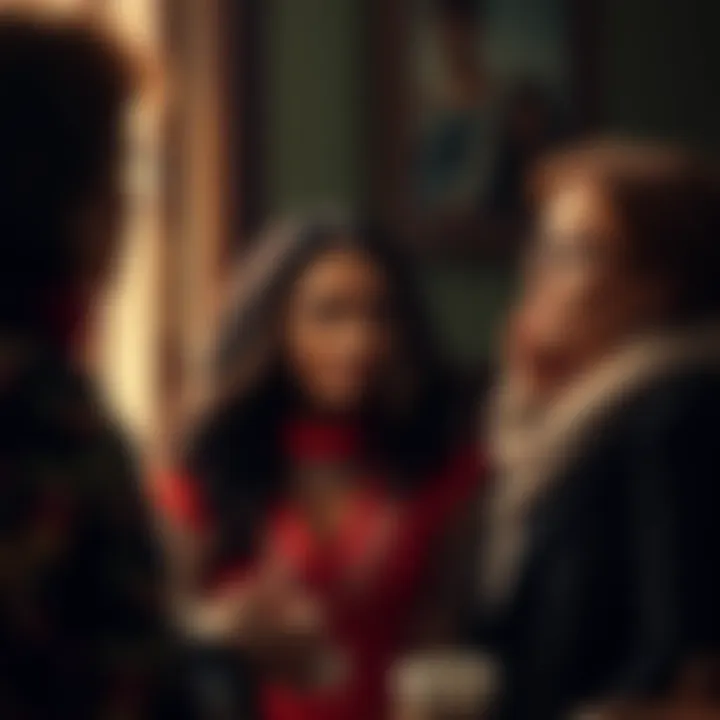 A person speaking to a brave woman who is a survivor of childhood trafficking, showing concern and empathy.
