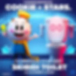 Visual comparison of Cookie Star and Skibidi Toilet characters, showcasing their design and themes