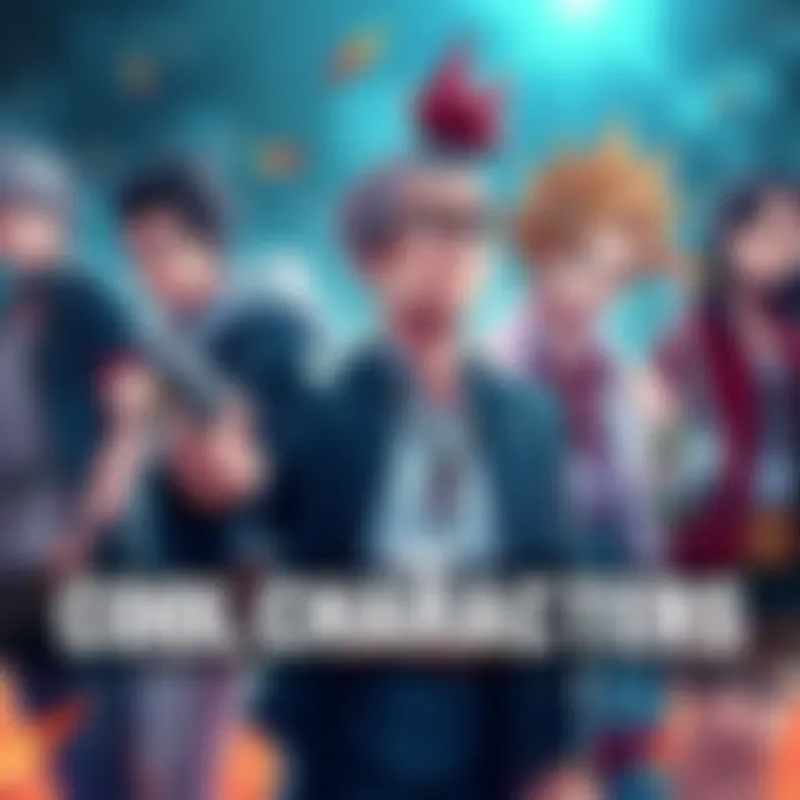 A collection of cool characters including Hiruhiko, showcasing diverse styles and attitudes.