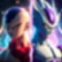 A side-by-side comparison of Cooler and Frieza, showcasing their distinct looks and features.