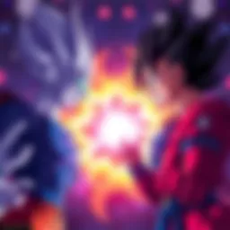 Cosmic Garou vs. Dragon Ball Opponents Cosmic Garou stands ready to battle iconic Dragon Ball characters like Vegeta and Frieza in an intense showdown, showcasing their fighting powers