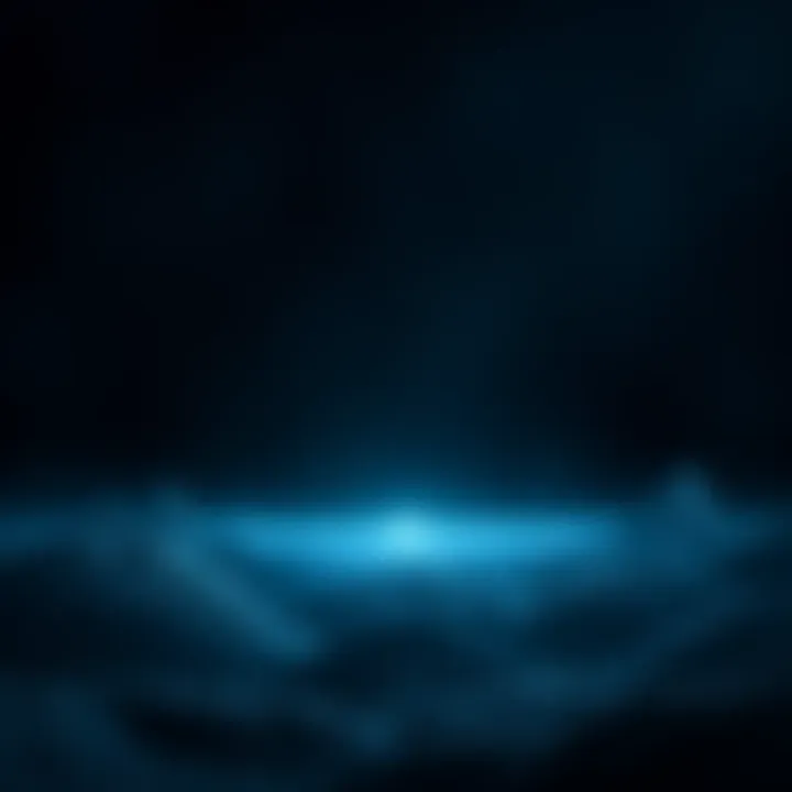 A vast dark expanse representing a cosmic void with scattered stars in the distance, illustrating the concept of Boötes Void.