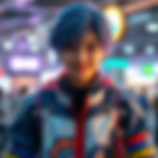 A person wearing an updated cosplay outfit, showcasing colorful details and accessories, smiling at the camera.