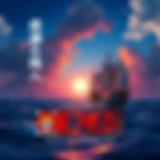 A vibrant scene of a ship setting sail on the ocean, symbolizing the upcoming launch of One Piece: Into the Grand Line.