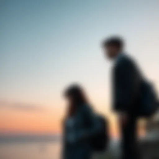 A couple standing together, one significantly taller than the other, showcasing their height difference